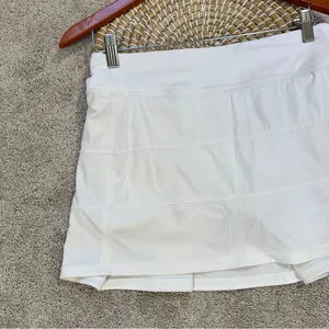 Lululemon Women’s Pace Rival Skirt Skort 4-way Stretch 15" Golf Run in White 6 thumbnail 6