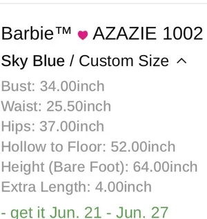 Azazie Sky Blue Barbie Formal Dress thumbnail 7