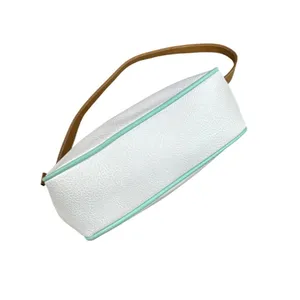 Rosetti Shoulder Bag White Tan Mint Green Vegan Leather Multi Pocket Purse thumbnail 2