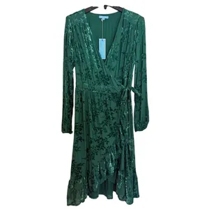 Draper James RSVP NWT velvet burnout faux wrap dress size small thumbnail 11