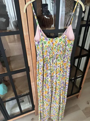 NICHOLAS susan Maxi Dress Whistledown Floral pleated wedding guest linen formal thumbnail 9