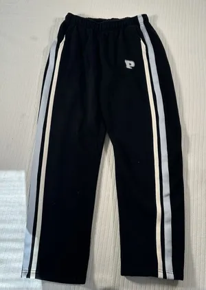 Pink Victoria’s Secret Women’s Medium Black Jogger Sweatpants Striped Logo thumbnail 1