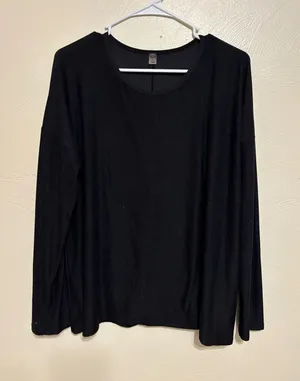Beyond Yoga Black Long Sleeve Tie Back Top XL Made USA Athleisure thumbnail 1