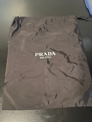 Prada Black Nylon Logo Drawstring Bag thumbnail 2