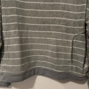 Toad&Co Gray Striped  pullover women’s large thumbnail 2