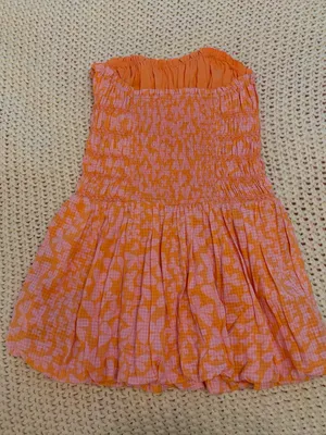 Free People Sweet Annie Mini Dress Pink Orange Floral thumbnail 3