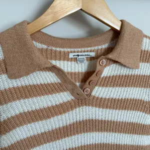 American Eagle Striped Polo Henley Sweater Size XS NWOT thumbnail 6