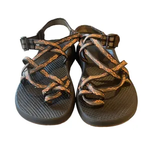 Chaco Z/2 Classic Strappy Brown Orange Sandals Sz 8 thumbnail 5