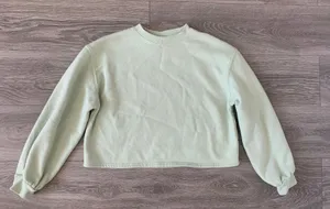 Universal Thread Crop Green Crewneck Sweatshirt  thumbnail 5
