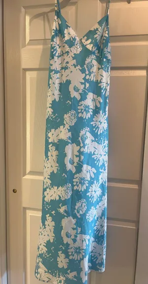 Floral Silky Maxi Dress thumbnail 2
