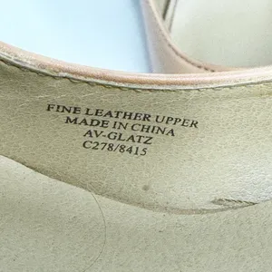Adrienne Vittadini Stack Block Beige Leather Heels Sz 8.5 thumbnail 6