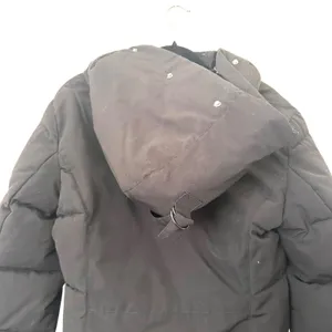 ZARA Long Puffer Winter Parka Hooded Black‎ Small thumbnail 3