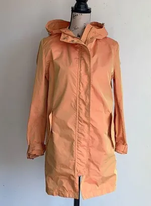 Gimo’s Coated Yellow Parka Jacket Size M thumbnail 1