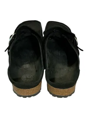 Birkenstock Buckley Black Suede Moccasin Clog Mules Shoes Size 40 Narrow Women 9 thumbnail 4