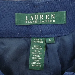 Wool Office Resort‎ Y2K Lauren Ralph Lauren Blue Straight Chino Formal Pants 6 thumbnail 16