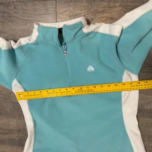 ACG Nike Quarter‎ Zip Fleece Pullover Aqua Blue White Athletic Jacket Womens med thumbnail 6