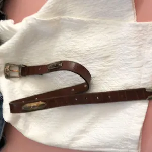 Brighton Vintage cowboy belt . Croc embossed Leather & silver M. thumbnail 3