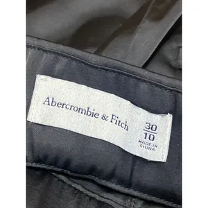 NEW Abercrombie & Fitch Women's Black Satin Pleated Wide Leg Trousers Pants 30 thumbnail 3