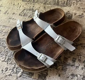 Birki's Birkenstock Blue Gingham Sandals Size 9 US thumbnail 1