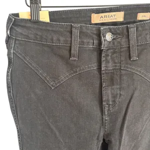 Ariat REAL Denim High Rise Slim Trouser Valencia Black Jeans 29L 10054301 thumbnail 4