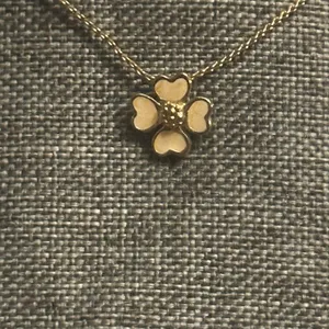 Vintage Flower Pendant Necklace Gold thumbnail 5