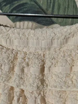 Edikted Margaux Textured Ruffle Mini Skort Cream XS thumbnail 7