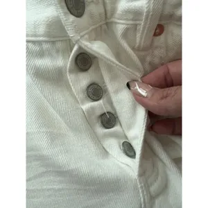 We The Free People High Rise Festival Shorts‎ Raw Hem White Size 29 Button Fly thumbnail 4