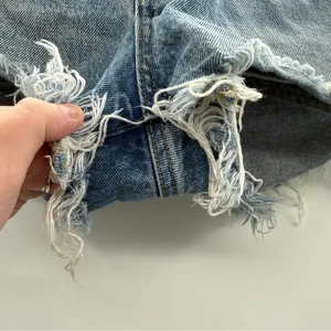 Agolde Parker Vintage Cut Off Distressed Shorts in Swapmeet‎ Light Wash Sz 25 thumbnail 6