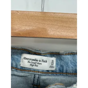 Abercrombie The Cut Off Short High Rise Denim Shorts Women Sz 31/12 Festival thumbnail 5
