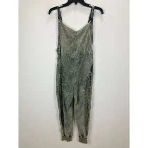 Free People Movement Split Rock Jumpsuit Grunge Boho Square Neck Backless Small thumbnail 3