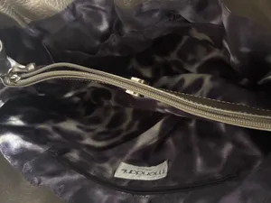 Mondani Metallic Pewter Hobo with Silver Accents Shoulder Bag Large thumbnail 4
