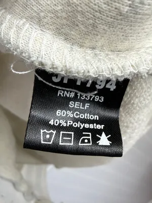 POL Cream & Gray Oversized Boho Stripe Cowl Neck Lace-up Hoodie - Size - Medium thumbnail 7