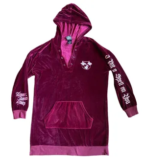 Her Universe Disney Hocus Pocus Velour Lace-Up Hoodie Dress Size Large thumbnail 1