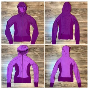 Lululemon In Flux Womens 10 Jacket Regal Plum Purple Reversible Full Zip Hoodie thumbnail 2