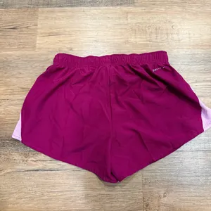 Nike Women's Magenta Athletic Running Shorts with Pink Swoosh size medium thumbnail 2