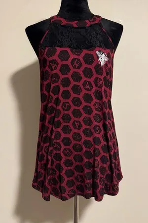 Preloved Hot Topic Red and Black American Horror Story Cult Hive Tank Top medium thumbnail 1