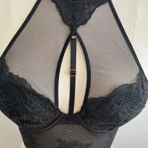 Victorias Secret Very Sexy High Neck Lace Corset Top- Black- Size XS- NWT thumbnail 6