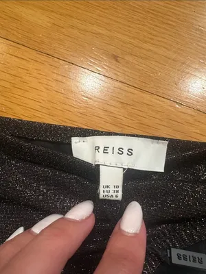 Reiss Shimmery Black Bikini Bottoms with Metallic Thread thumbnail 3