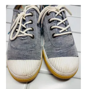 Toms Carmel Sneakers Womens Size 8 Blue Good Distressed Majolica Canvas thumbnail 4