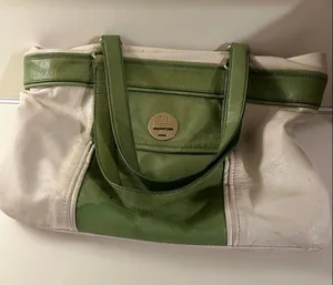 Kate Spade Green and White Leather Handbag thumbnail 1