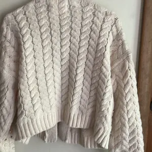 Anthropologie Embellished Pearl Open Cream Cardigan thumbnail 11