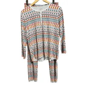 ROLLER RABBIT Bands Weave Pajamas‎ thanksgiving set size Large thumbnail 2