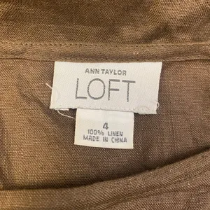 Ann‎ Taylor Loft Linen Beaded Midi Skirt Size 4 Brown Blue Boho thumbnail 2