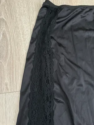 Vintage Black Slip Skirt thumbnail 2