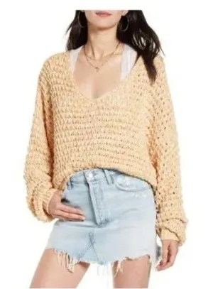 Free People Coconut Sweater‎ XS in Sandy Combo thumbnail 1