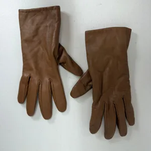 Aris Isotoner 7.5 Gloves Tan Brown Leather Thinsulate Insulated Winter Warm thumbnail 2