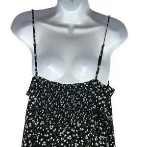 Old Navy Women Cottage Boho Floral Sundress XL Black Smocked Back Indie Whimsy thumbnail 7