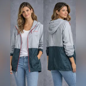 Columbia Light Gray Jacket with Red Logo thumbnail 2