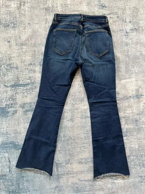 New Look Brooke Flare Leg Cut Off Hem Dark Wash Jeans Size 8 thumbnail 2