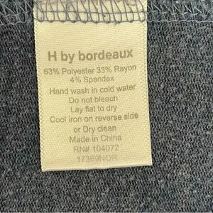 H by Bordeaux Blue Navy Soft Boat Neck Dolman Long Sleeves SZ L thumbnail 6